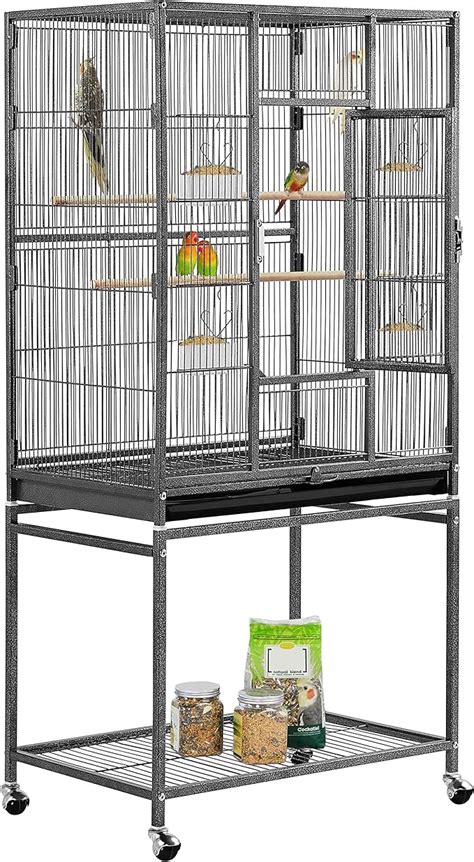 Yaheetech 54 Inch Wrought Iron Standing Large Parrot Parakeet Flight