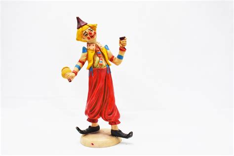 Vintage Italian Clown Fontanini Italy S Resin Red Etsy