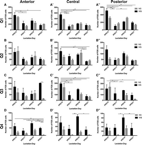 Variations In The Number Of Fos Immunoreactive Cells For Different