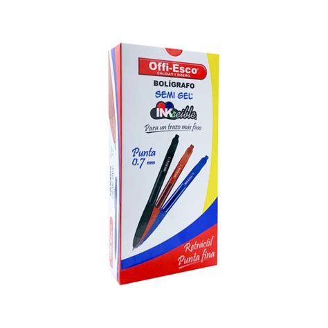 Lapicero Semi Gel Retr Ctil Inkreible Offi Esco Azul Suescun