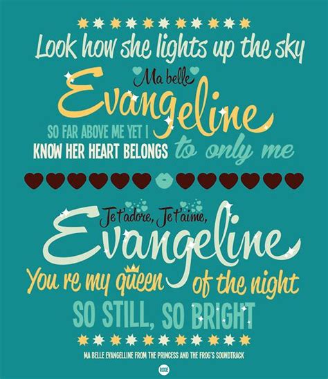 My Belle Evangeline | Disney lyrics, The princess and the frog, Disney quotes