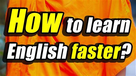 How To Learn English Faster Youtube