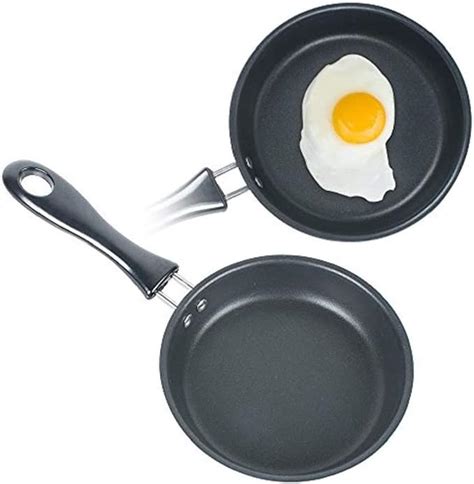 Fvebzem Nonstick Frying Pan Round Egg Pan One Egg Fry Pan Egg Pancake Maker Omelet Mini