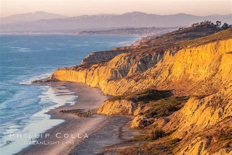 Torrey Pines Sea Cliffs At Sunset Blacks Beach La Jolla California