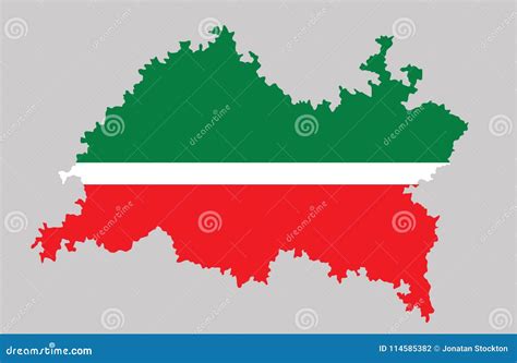 Republic Of Tatarstan Map, Russia Oblast Map Illustration. Royalty-Free ...