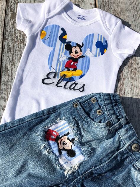 Mickey Mouse First Birthday Outfit Baby Boys First Disney - Etsy