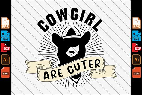 Cowgirl Are Cuter Graphic By Mrrana62783 · Creative Fabrica