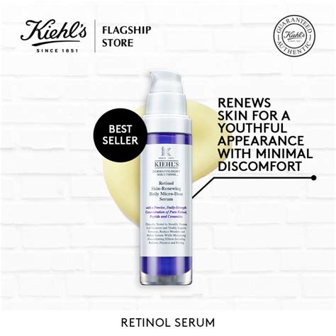 Kiehl S Micro Dose Anti Aging Retinol Serum With Niacinamide Ceramides And Peptides For