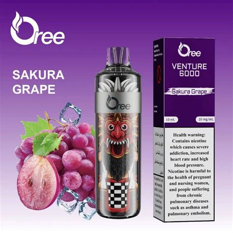 Sakura Grape By Oree Venture Disposable Pod 6000 Puffs Si Omar Vape Store