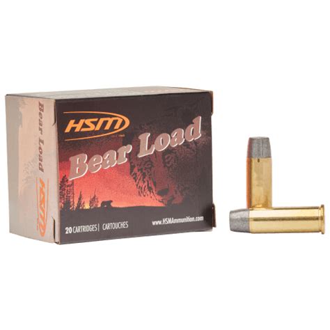 Hsm Bear Load 44 Remington Magnum 305 Grain Wide Flat Nose Centerfire