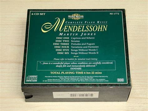 Cdmendelssohn Martin Jones Cd Cd