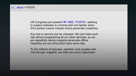 Fosta Sesta A Law Intended To Curb Sex Trafficking Threatens The