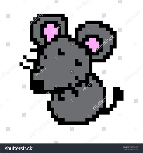 Pixel Art Rat Stock Vector (Royalty Free) 1322203280 | Shutterstock