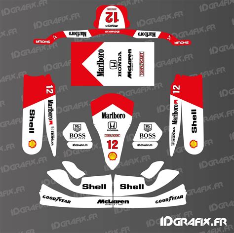 McLaren Vintage Edition Graphic Kit For Karting Tony Kart M4