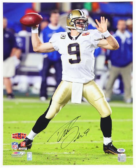 Drew Brees Signed Super Bowl XLIV Oversized Photograph (Brees Holo & PSA)