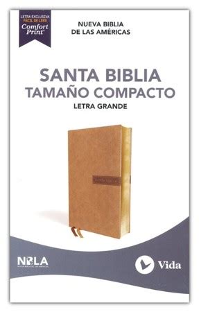 Santa Biblia NBLA Tamaño Compacto Letra Grande Beige