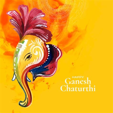 Hermoso diseño de fondo del festival indio happy ganesh chaturthi