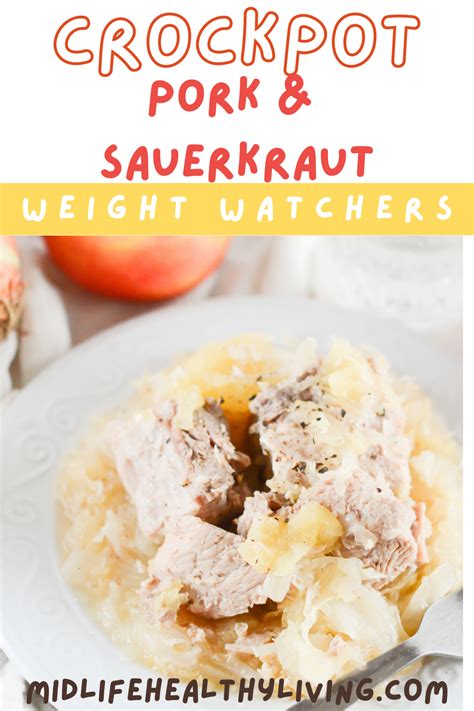 Crock Pot Pork And Sauerkraut Recipe Ww Friendly Recipe Crockpot