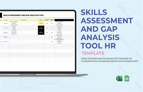 Skills Assessment and Gap Analysis Tool HR Template in Excel, Google ...