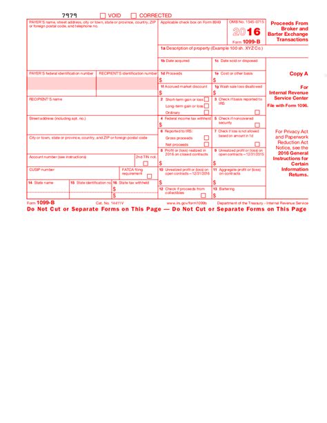 1099 B 2016 Edit Forms Online Pdfformpro