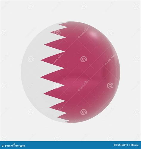 Qatar Vlagpictogram Of Symbolen Stock Illustratie Illustration Of