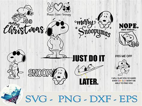 Snoopy Bundle Svg Vecteur De Cacahuètes Clipart Snoopy Fichier Svg