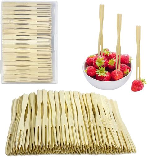 Amazon Eyakeg Mini Bamboo Forks Inch Cocktail Forks Appetizer