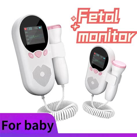 Fetal Doppler Heartbeat Detector Hand Hold Fetal Monitor Portable Baby