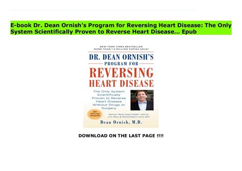 E Book Dr Dean Ornishs Program For Reversing Heart Disease The Only