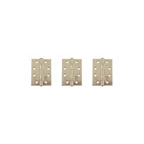 Atlantic Ball Bearing Hinges Grade 11 Fire Rated 4 X 3 X 25mm Set Of 3 Satin Nickel