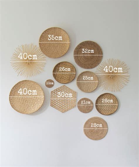 Wind Set Of Bamboo Rattan Wicker Wall Art Decor