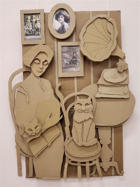 Cardboard Art Sculpture Creative Diy Project