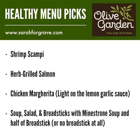 olive garden menu nutrition - Meg Pickett