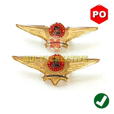 Jual Brevet Wing Komunitas Motor Logo Custom Lencana Atribut