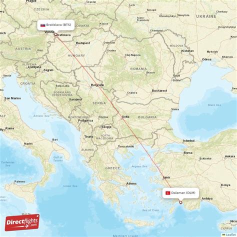 Direct Flights From Bratislava To Dalaman BTS To DLM Non Stop