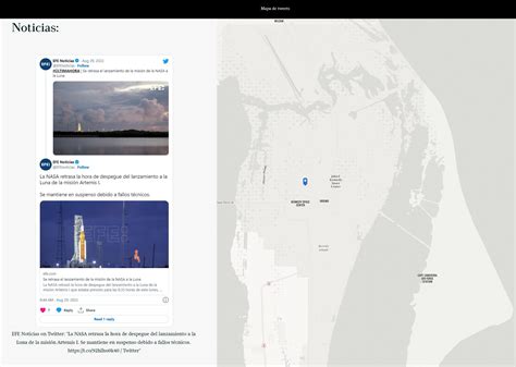 Mapa De Noticias The News Map On Twitter Ultima Hora Nasa Posponen