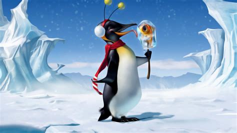 wallpaper penguin, ice, snow HD : Widescreen : High Definition : Fullscreen