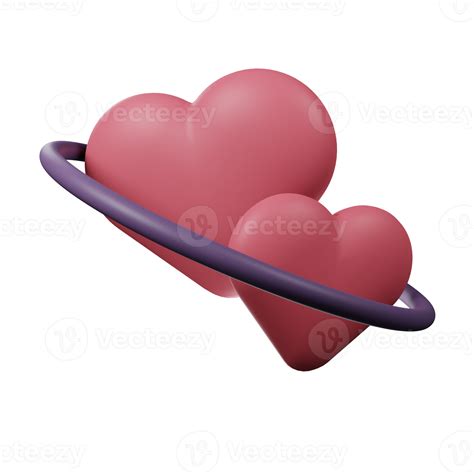 3d Valentine Couple Heart Illustration 18726450 Png