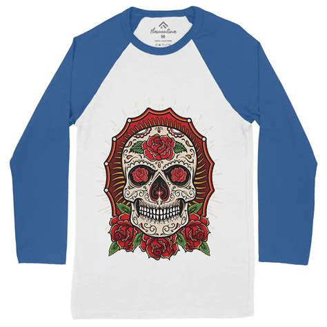 Sugar Skull T Shirt Horror Calavera Mexican Day Of The Dead Flower El