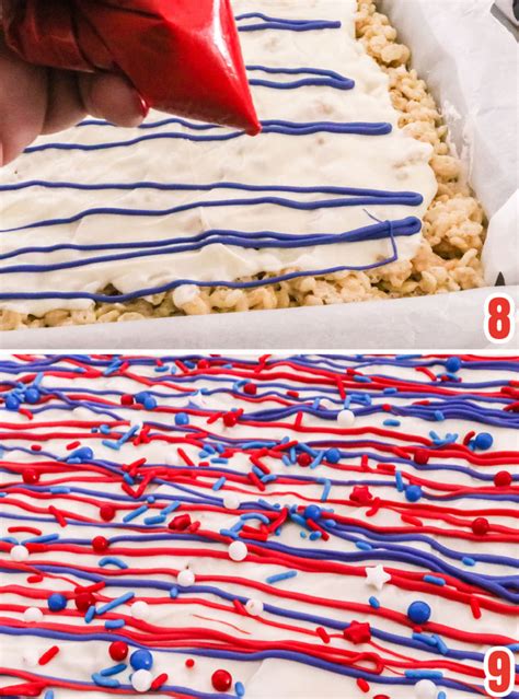 Patriotic Brownie Rice Krispie Treats Two Sisters