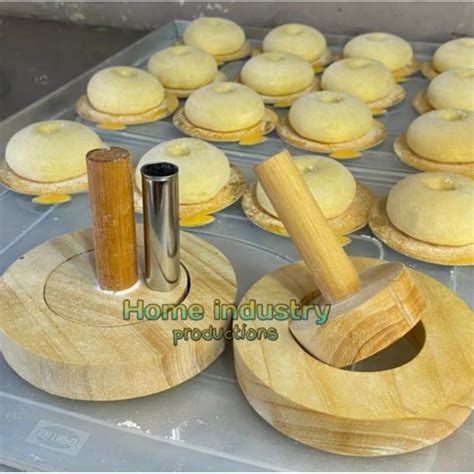 Jual Cetakan Donat Kayu 1 Set Lengkap Penekan Cetakan Dan Pembolong