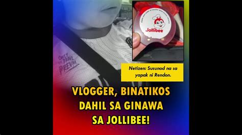 Vlogger Na Si Bogart TV Binatikos Dahil Sa Ginawa Sa Jollibee YouTube