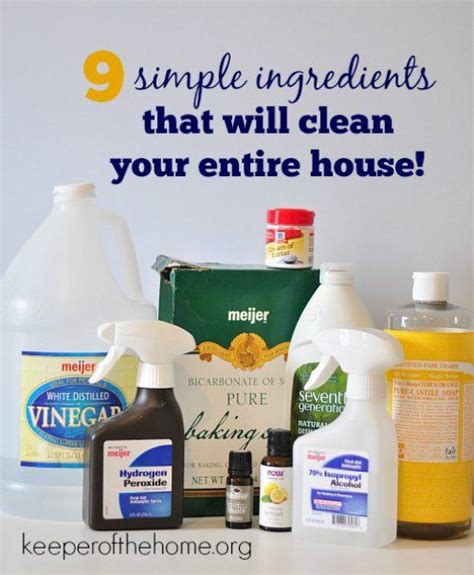 Several Different Types Of Household Cleaning Products On A Counter