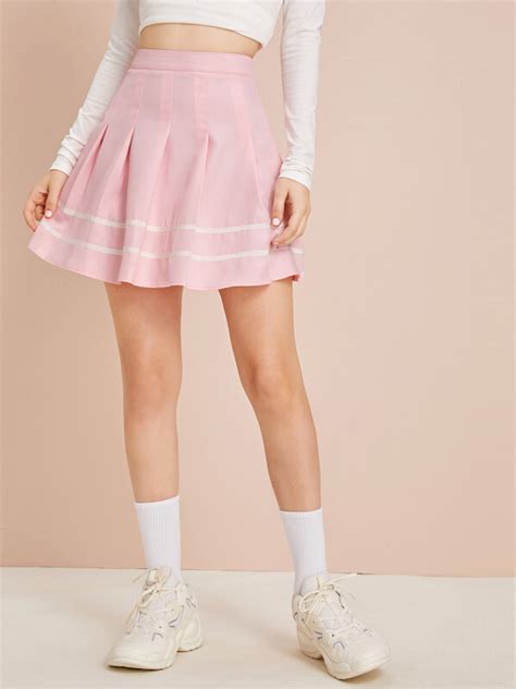 Is That The New Striped Pleated Mini Skirt Romwe Uk