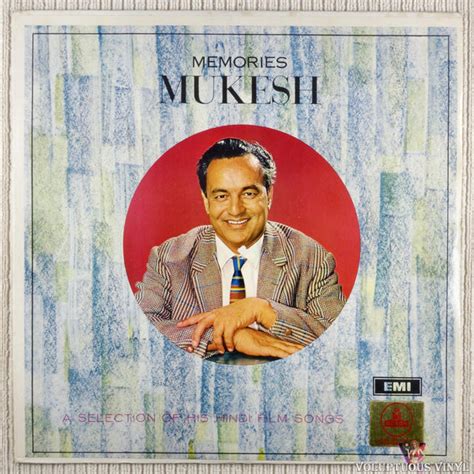 Mukesh – Memories Mukesh (A Selection Of His Hindi Film Songs) (1969 ...