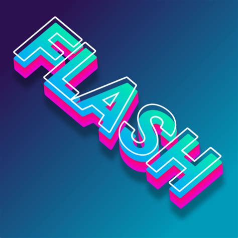 Texto D De Flash Azul Y Rosa Generador De Efectos De Texto Textstudio