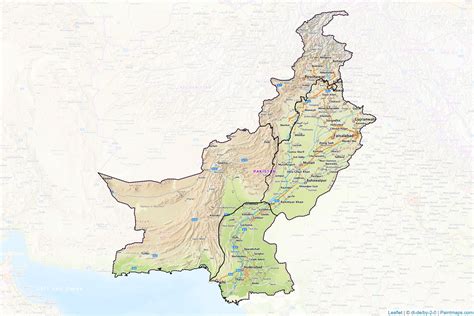 Make Printable Pakistan Maps With Border Masking Cropping Using