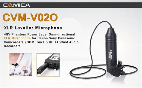 Amazon Comica Cvm V O Phantom Power Omnidireccional Xlr Lavalier