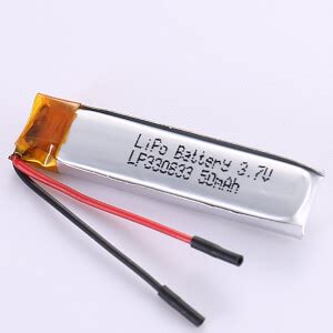 3 7V Narrow LiPo Battery LP330833 50mAh LiPo Battery