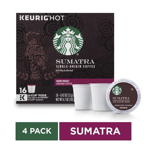 Starbucks Sumatra Dark Roast Single Cup Coffee For Keurig Brewers